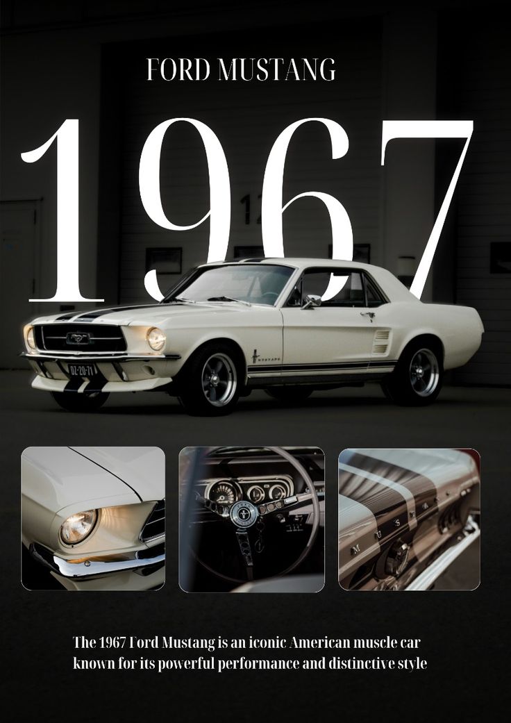 Mustang 1967 Metal Poster
