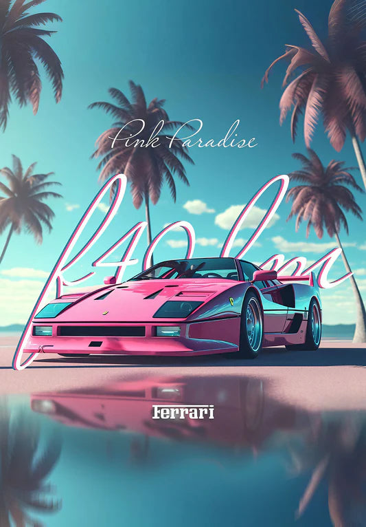 Ferrari Car Metal Poster