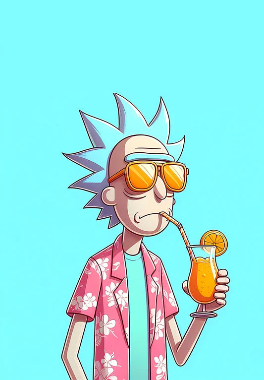 Rick And Morty Metal Poster