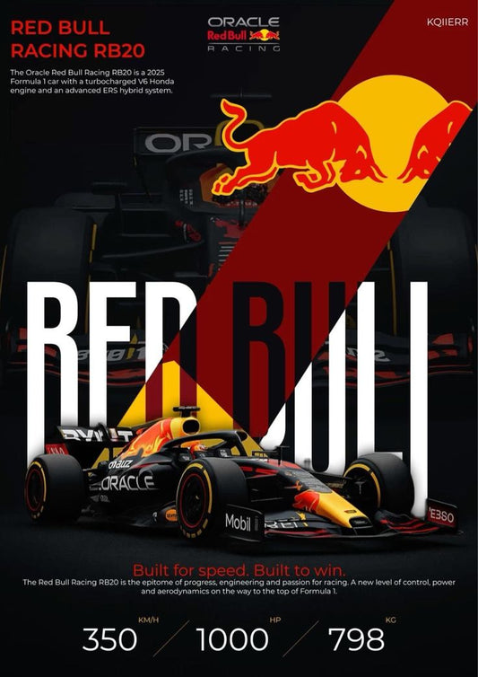 F1 RedBull Metal Poster