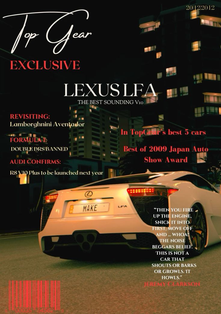 Lexus LFA Metal Poster