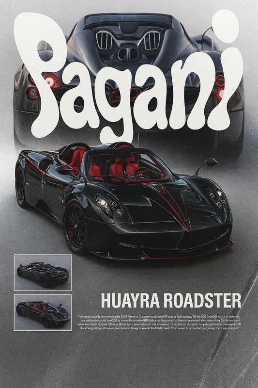 Pagani Huayra Roadster Metal Poster