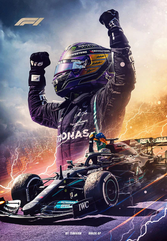 F1 Metal Poster
