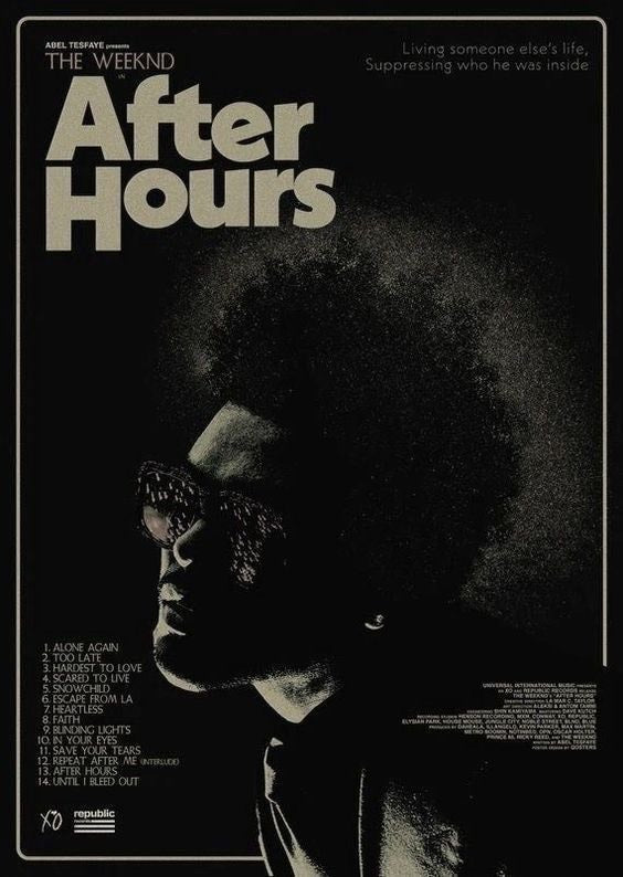 Weeknd Metal Poster
