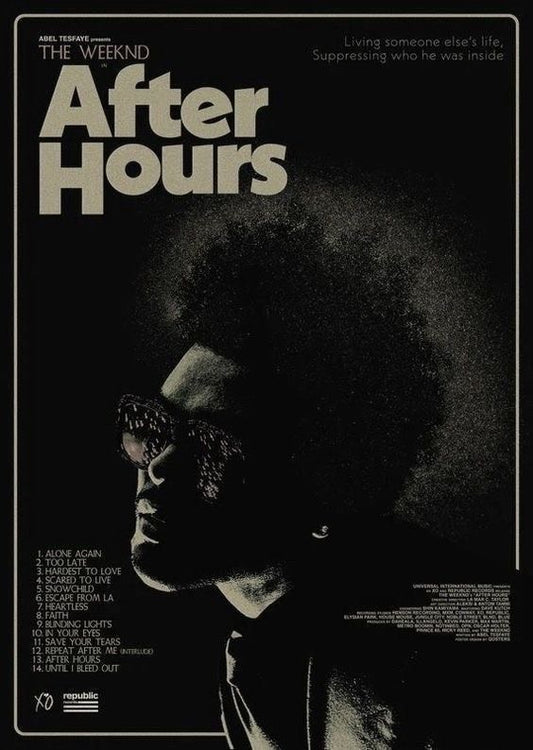 Weeknd Metal Poster