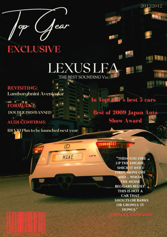 Lexus LFA Metal Poster