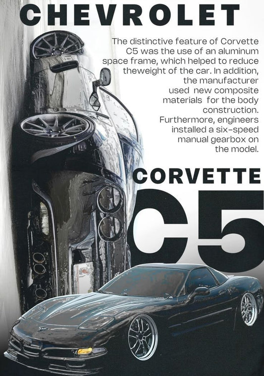C5 Car Metal Poster