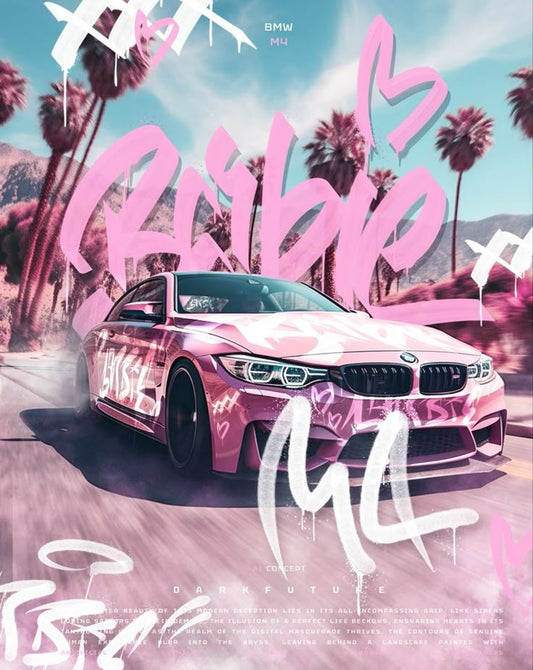 BMW M4 Metal Poster