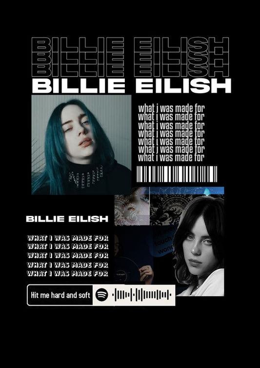 Billi Elilish Metal Poster